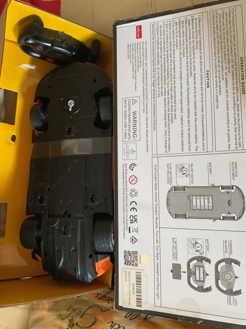 Orange Remote Control Sports Car Toy with Easy Steering Sián FPK model